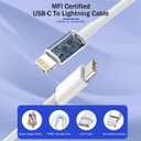 Apple MFi CertifiedFast Charger iPhone,Fast i Phone Charging Cord 3Pack i Phone Charger Fast Charging Plug Block 6FT USB C to Lightning Cable for iPhone 14/14 ProMax/Plus/13 Mini/12/11/XR/XS,AirPods