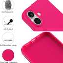2 x Compatible with iPhone 17 Case, Shockproof Liquid Silicone Protective Phone Case with Soft Anti-Scratch Microfiber Lining Ultra Slim Drop Protection Phone Cover (Rose Red)