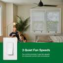 Lutron Diva 3-Speed Fan Control, Single-Pole/3-Way, DVFSQ-F-WH, White