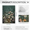 Wildflowers flower Wall Art Emerald Green Wall Decor Pictures Botanical Landscape Painting Wildflower Field Prints Modern Farmhouse Floral artwork for bedroom bathroom decoration 12x16in Poster