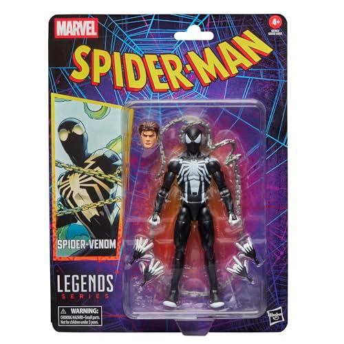 Marvel Legends Series Spider-Venom, Retro Cardback Spider-Man Comics Collectible 6-Inch Scale Action Figure 