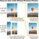 JCJMY 16x22 Picture Frame with 12x18 Mat, Display Photo 12x18 with Mat or 16 x 22 Without Mat, Wall Hanging Large 16 by 22 Poster Frame with Plexiglass, Gold