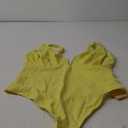 Popilush Shapewear Body Suits for Womens - Tummy Control Bodysuits for Women Deep V Corset Tops Thong Body Shaper (XL(10-12), Yellow)