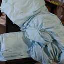 Comforter Set - Light Blue Queen Size Comforter, Soft Bedding for All Seasons,   6PC Soft Microfiber Duvet Sets Modern Abstract Bedding in a Bag for Women Men, Blue