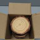 4.3-4.7 inch Unfinished Natural with Tree Bark Wood Slices 15 PCS Natural Round Discs Rustic Wood Slices for DIY Crafts, Table Base, Wedding Decoration,Coasters,Christmas Ornaments.