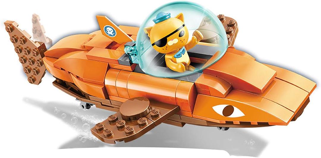 Enlighten for Age 6+ Building Block Ocean Adventure Octonauts GUP-B Tiger Shark Vehicle & Kwazii 113pcs Building Brick Set-No Package Box (3701)