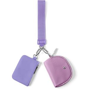 Mum's Memory Mini Zip Around Wristlet Wallets for Women -KeyChain Wallet with Detachable Dual Pouch Wristlet -Key Chain Coin Purse Small Wallets