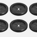 6Pcs Double Sided Rubber Grommets 1-3/8"(35mm) ID 1-9/16"(40mm) Drill Hole Black