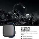 3 x Apple Watch Case - Metal, Lightweight, Compatible with Apple Watch Series 9/8/7, 45mm, Rugged Bumper Protector (Dark Blue)