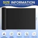 Self-Adhesive Canvas Repair Tape, 16" x 40" Waterproof Canvas Repair Patch, Fabric Patch Repairs Kit for Furniture, Tents, Sunbrellas, Boat Covers Awnings, Couches, Clothes, Bags Black