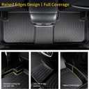 GINOWY- Floor Mats & Cargo Liner for Hyundai Santa FE Sport 2013-2018, TPE Rubber All Weather Protection Mats Santa Fe Sport, Anti-Slip Waterproof Trunk Mat Car Floor Liners Accessories, Black