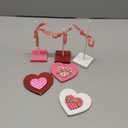 Geetery 3 Pcs Valentine's Day Decoration Heart Wooden Sign Standing Block Love Christian Tables Centerpieces Valentines Decoration Double Printed Table Sign for Wedding Party Favor Supplies(Retro)