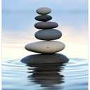 QIXIANG Zen Canvas Wall Art Zen Stone Painting Prints Spa Meditation Painting Artwork for Spa Yoga Room Bathroom Wall Decor Frame (20.00" x 30.00", Zen 1)