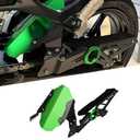 for 2025 Ninja 400 250 Z400 2024 2023-2018 Motorcycle Chain Cover Protective Guard Rear Mudguard Accessories Splash Guard Bracket (Green)
