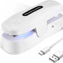 2 x 2 In 1 Mini Bag Sealer with Cutter, Rechargeable Heat Sealer, Portable Snack Bag Sealer for Plastic Bag Food Storage (Pure White)