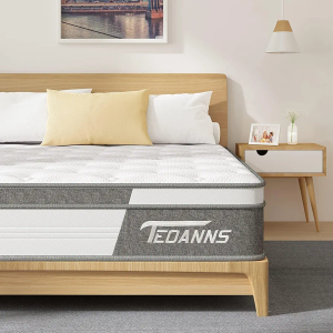 Teoanns Twin Size Mattress, 12 Inch Medium Firm Mattress in a Box, Hybrid Mattress Twin Size for Pressure Relief