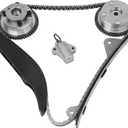 Timing Chain Kit with Intake/Exhaust VVT Gear Compatible with Hyundai Elantra 2011-2014, Kia Soul 2012-2014, 1.8L/2.0L, Includes Guide, Tensioner, Cam Phaser, Replaces# 24350-2E001