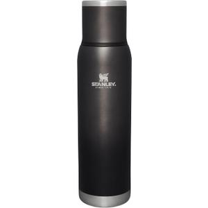 Stanley Adventure-To-Go Vacuum Bottle 1.4 qt | Wide Mouth with Leakproof Cup Lid | Keep Drinks Hot or Cold | Packable for Travel | Insulated Stainless Steel Thermal Bottle | BPA-Free | Charcoal Glow