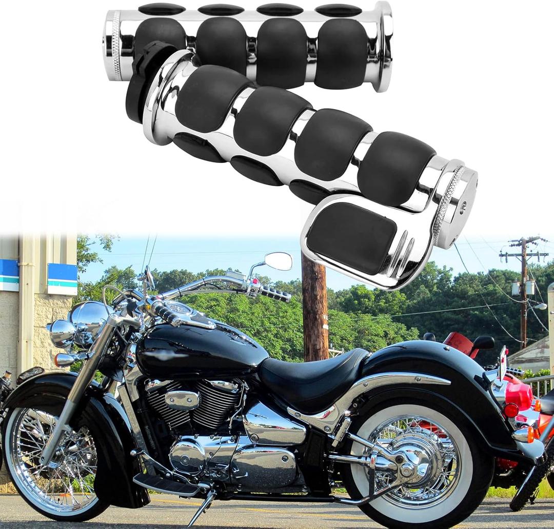 DREAMIZER 25.4MM Motorcycle Handlebar Grips 1 inch Compatible with Honda Shadow Spirit 750 Valkyrie Fury VTX1300 VTX1800 VT400 VT750 VT1100 - Smooth