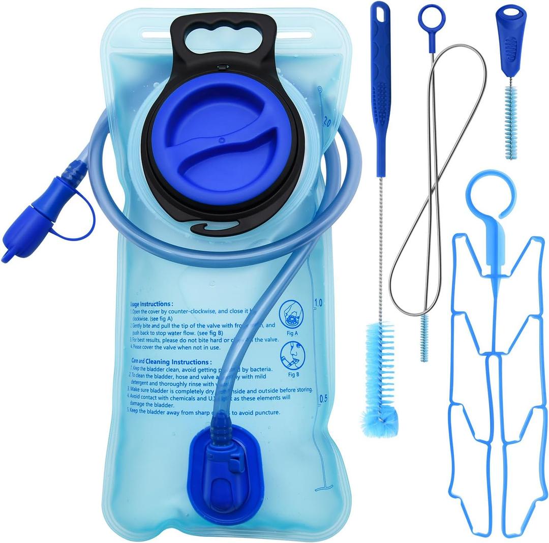 Mdvora 2L Hydration Bladder Cleaning Kit, Large Opening Water Bladder for Cycling Hiking Camping