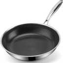 Ranbomer Hybrid Ceramic Non Stick Frying Pan 10 Inch, 5-Ply Stainless Steel Skillet,Stay-Cool Handle,Induction Ready, Compatible with All Cooktops, PFAS-Free, Non-Toxic.(10 Inch)