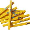 Bon 84-293 7-Inch Carpenter Pencil, Black Medium Lead with Yellow Casing, 4-Pack
