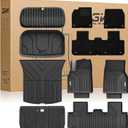 3W Tesla Model Y Juniper Floor Mats(not for Standard), Metal Pedal, Carpets Double Layer, 2025 2026 Model Y Acecessories, TPE All Weather Waterproof Custom Fit Liners, Vigormold (Front Seats Only)