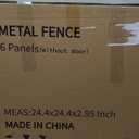 INJOPEXI Decorative Garden Fence - 6 Panels, 11.8ft L x 24in H, Rustproof Wire, Animal Barrier for Outdoor Patio & Backyard (6 Panels 11.8ft(L)-24"(H) - Without Gate)