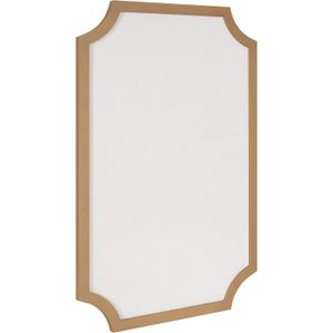 Kate and Laurel Holbrook Modern Scalloped Fabric Pinboard, 24 x 36, Gold, Decorative Bulletin Board for Wall