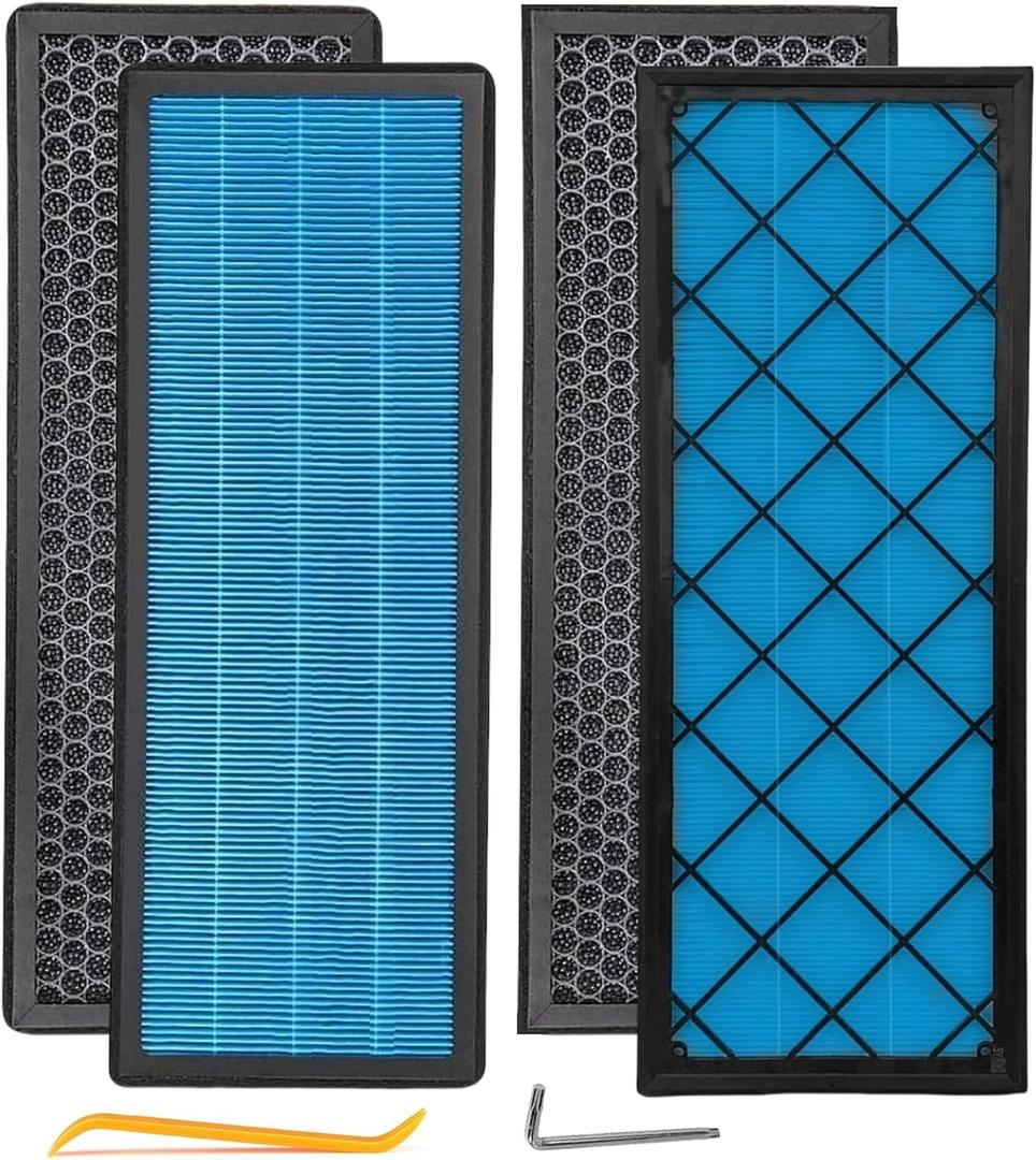 HEPA Air Filter Activated Carbon Cabin Air Filter Replacement for Tesla Model Y Accessories 2024-2020 (Set of 4 Packs)
