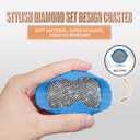 7 x Bling Car Cup Holder Coaster,Non-Slip Sparkly Crystal Rhinestone Car Cup Holder Coasters,Non-Slip Durable Car Coasters,Universal Car Cup Holder Insert(Dark Blue Whole Rhinestone, 4 Pack)