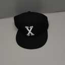 X Hat 3D Embroidered by Any Means Necessary Cap Black Snap Closure