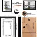 11x14 Picture Frames Solid Wood Display Pictures 9x12 or 8x10 with Mat or 11x14 Frame without Mat Poster Photo Frame Art with 2 Mats for Wall Mounting or Table Top(Black)