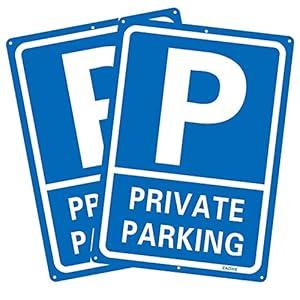 2-pack Black No Parking Sign, Aluminum, 25 X 35 cm, Minimalist Style