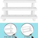 2 Pack Wood Cake Pop Stands for Display 3 Tier White Wooden Lollipop Holders 17 Hole Sucker Stand for Dessert Table for Wedding, Birthday Party Fit 0.16" / 4mm Lollipop Sticks