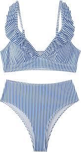 Blue And White Swimsuit Size S