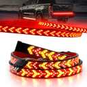 OJJ 2026 New Light LED Bar Signal Break Reverse,60 Inch LED Tailgate Light Bar Strip,Turn Signal Strip, Red & Amber Sequential Lighting, Waterproof Flexible Tailgate Light (60in)