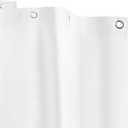 Kenney MB61169 Microban Protected Heavyweight 8 Gauge Waterproof PEVA Shower Curtain Liner with Rust-Resistant Metal Grommets and Weighted Magnetic Hem for Bathroom, 70" W x 72" H, White