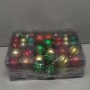 100Pcs Christmas Ball Ornaments Set, Assorted Shatterproof Christmas Ornament, Christmas Tree Theme Hanging Decoration for Xmas Tree/Holiday/Party/Home Decor (Gold & Red & Green)