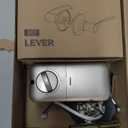 Veise Fingerprint Door Lock with 2 Lever Handles - Keyless Entry Door Lock, Electronic Keypad Deadbolt, Digital Smart Code & Front Handle Sets, Auto-Locking, Easy Installation, Satin Nickel