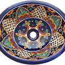 Talavera Mexican Handmade Ceramic Hand Painted Bathroom Sink 23