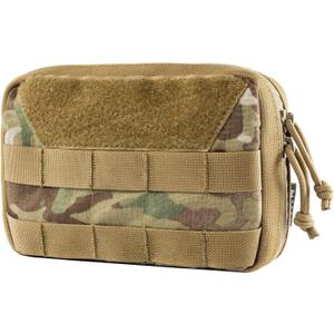 OneTigris MOLLE Pouch, Tactical Admin Pouch Belt EDC Tool Organizer Zippered Utility Waist Pack 7.5"x5"x2" (Medium, Camocolor)