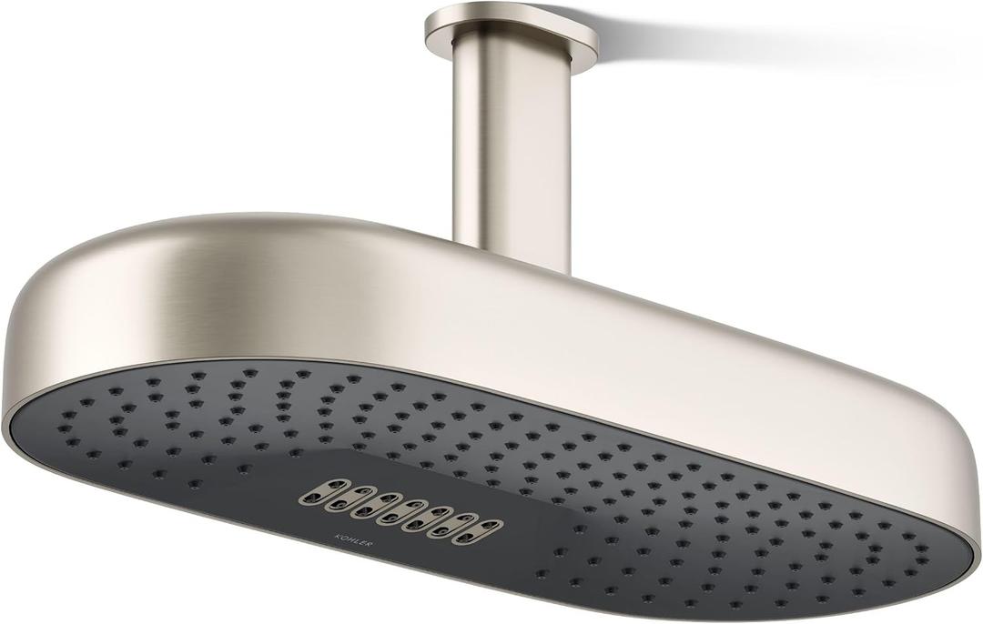 Kohler 26297-BN Statement® Oblong 18" two-function rainhead, 2.5 gpm, Vibrant Brushed Nickel