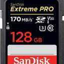SanDisk 128GB Extreme PRO SDXC UHS-I Card - C10, U3, V30, 4K UHD, SD Card - SDSDXXY-128G-GN4IN