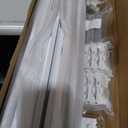Ceiling Curtain Track, Curtain Track with Roller Hooks, 15ft - 18ft Ceiling Mounted Rail Set for Room Divider, White