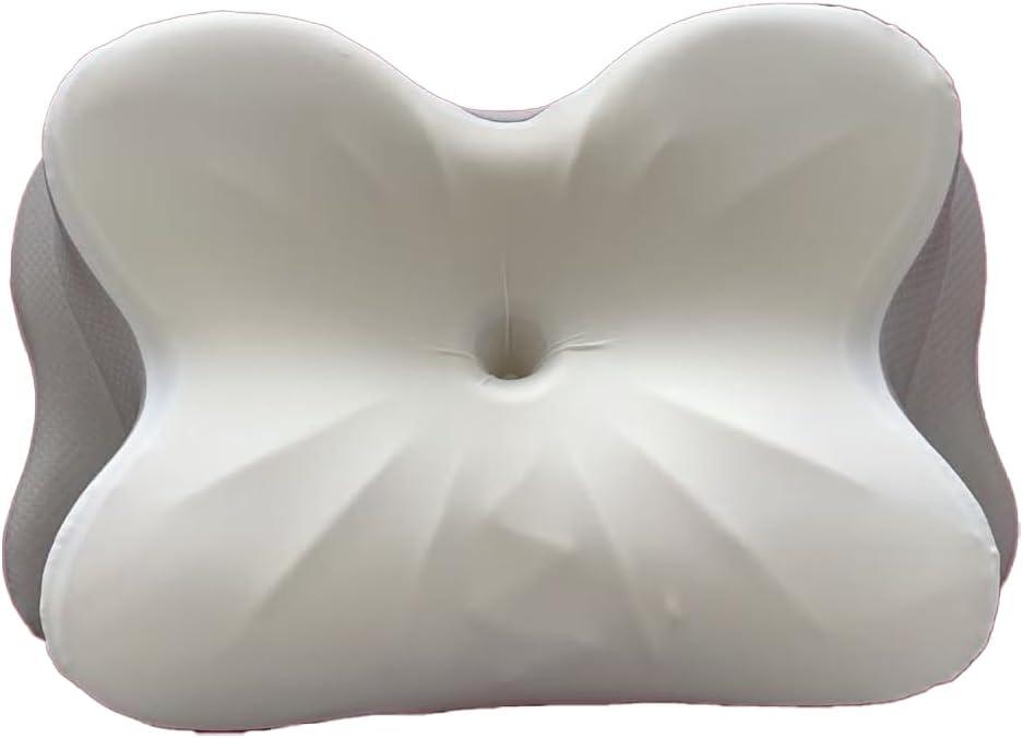 Odorless Cervical Neck Pillow, Memory Foam Neck Support Pillow for Neck Pain Relief, Adjustable Contour Neck Pillow with Breathable Cover