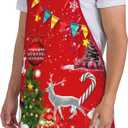 2Pcs Christmas Tree Snowman Aprons Waterdrop Resistant Kitchen Cooking Aprons for Women Men Chef Wedding Cool Bridal Engagement Christmas Gifts for Couple