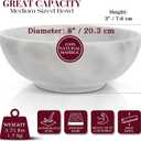 Gusto Nostro 8" Luxury White Marble Decorative Bowl for Coffee Table - Elegant Modern Fruit Bowl for Kitchen Counter - Heavy Stone Entryway Catch all for Keys, Jewelry, Potpourri Holder - Medium Size
