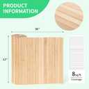 AMZDEPOT Natural Bamboo Wall Panel for Interior Wall Decor, Renewable Pole Wrap Wainscoting Paneling for Wall Ceiling Furniture Cabinet Office, 12 x 96 Inch, Carbonized