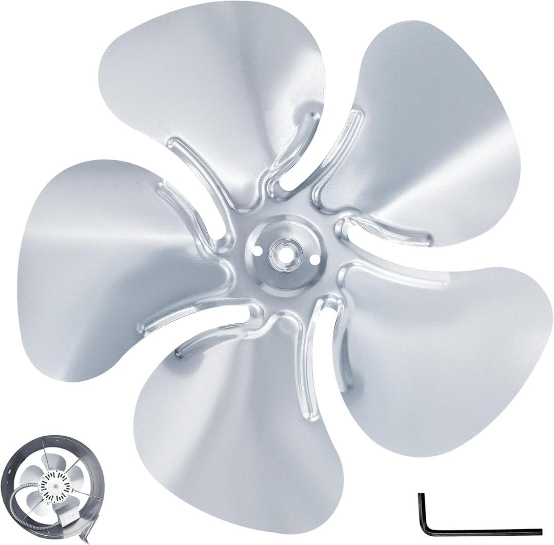 Earthtec A65123 Attic Exhaust Fan Blade Replacement Propeller 12 Inch Dia. 5 Blade 23 Deg.-Bore (In.): 5/16 Electric Fan Motors